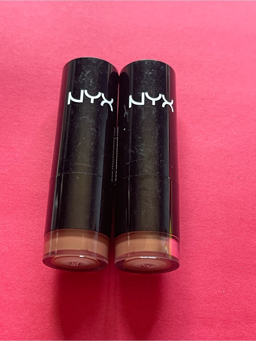 2 NYX Cream Lipstick Duo in Nude Beige Shades